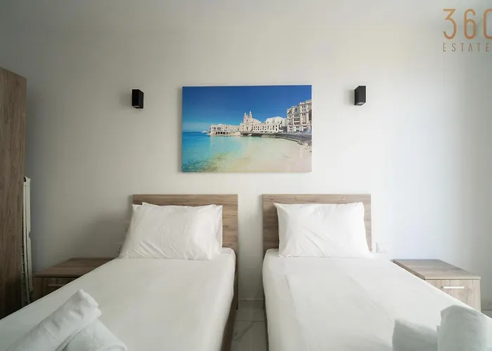 Daire Seafront Opposite With Wifi & Ac In Qawra By 360 Estates