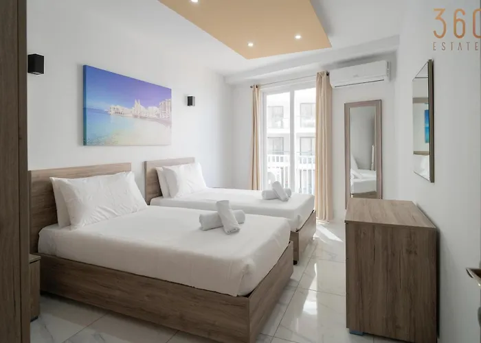 Apartment Seafront Opposite With Wifi & Ac In Qawra By 360 Estates *