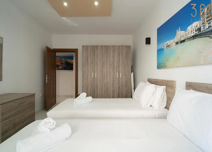 Seafront Opposite With Wifi & Ac In Qawra By 360 Estates Daire