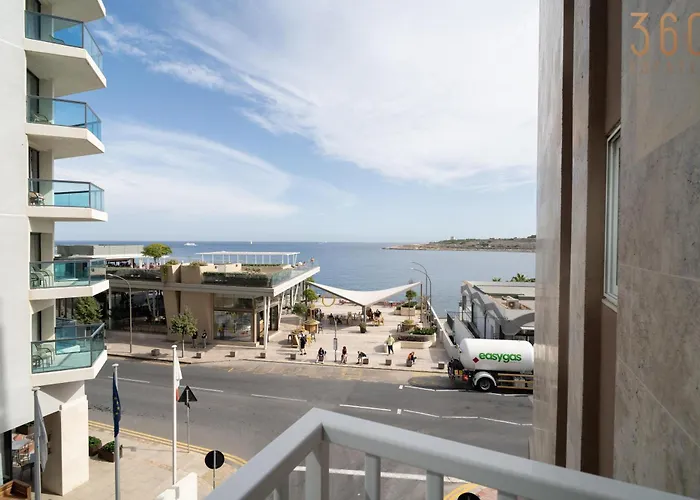 Daire Seafront Opposite With Wifi & Ac In Qawra By 360 Estates